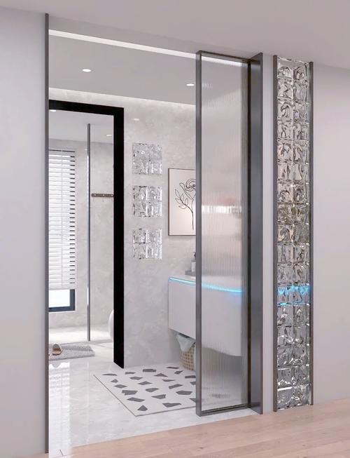 年輕人衛生間設計:三分離+玻璃磚隔斷柜